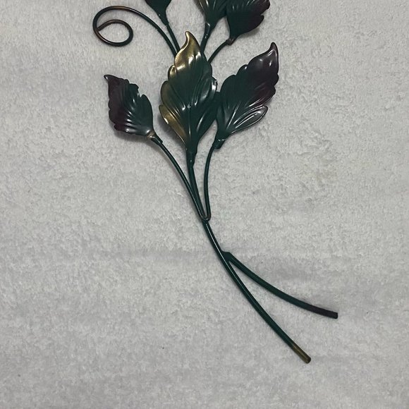 Wrought Iron and Copper Autumn Leaves Wall Decor - Picture 4 of 5